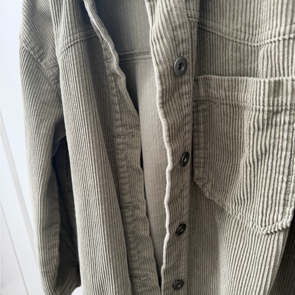 Zara Khaki Ribbed Jacket - Picture 3 of 3